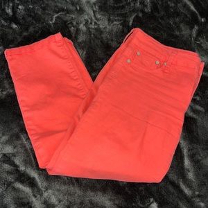 Aqua Coral Capris Size 28 in excellent condition